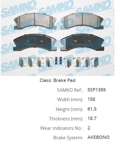 Balata On   ( Grand Cherokee 98-05=Jeep ) 157,7x60,5x19,3