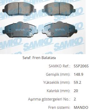 Balata On   ( I30 16-    +Xceed 19-   +Proceed 18-   +Ceed 18-   = Hyundai ) 148,9x59,2x19,6