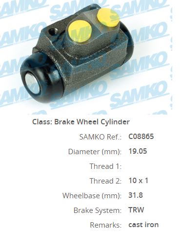 Fren Silindiri ( Merkezi )   ( Escort=Ford=95-98 ) 19,05 Mm