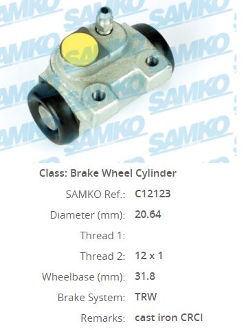 Fren Silindiri ( Merkezi ) ( Dkm ) L   ( Clio=Renault=1.2+1.4=91-98 ) 31,50 Mm