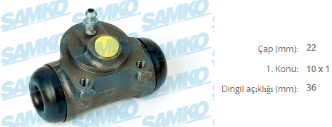 Fren Silindiri ( Merkezi )   ( Solenza 03-   =Dacia )( Espace+Trafic=Renault )( C15=Citroen )