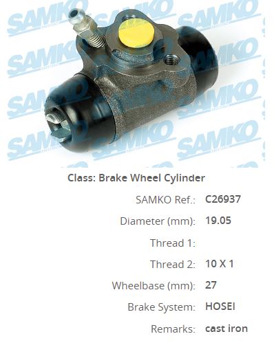 Fren Silindiri ( Merkezi ) L   ( Corolla=Ae92+Ae101+Ae111=Toyota )